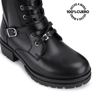 BOTIN DERBY YADIRA-2620 NEGRO RABBIT CUERO - 3