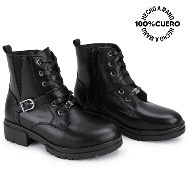 BOTIN DERBY YADIRA-2620 NEGRO RABBIT CUERO - 4