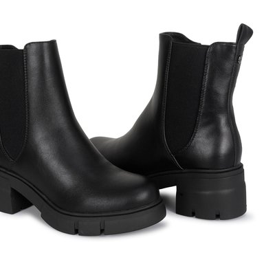 BOTIN CHELSEA CASUAL DAVI-2616 NEGRO SINTETICO ANN D VIAN - 2