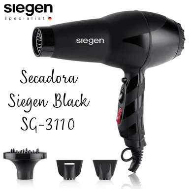 SECADORA CABELLO SIEGEN SG-3110 2000W PROFESIONAL BLACK