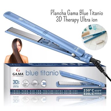 PLANCHA ALISADORA GAMA IA-BLUETIT BLUE TITANIO 3D THERAPY ULTRA ION ONOFF