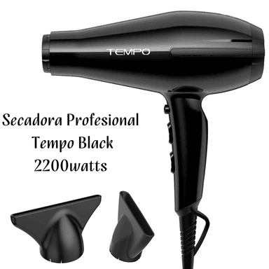 SECADORA DE CABELLO GAMA TEMPO CERAMIC ION 2200 WATTS BK