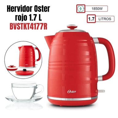 HERVIDOR OSTER BVSTKT4177R 1.7 LT ELECTRICO ROJO