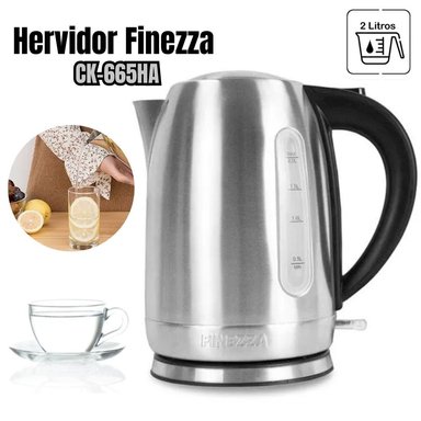 HERVIDOR FINEZZA CK665HA 2 LT ELECTRICO ACERO INOXIDABLE