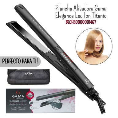 PLANCHA ALISADORA GAMA AUTO BIVOLT ELEGANCE LED ION TITANIO