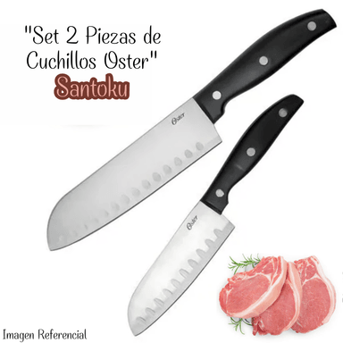 JUEGO DE CUCHILLOS OSTER GRANGER2PC ACERO SANTOKU INOXIDABLE 2PC