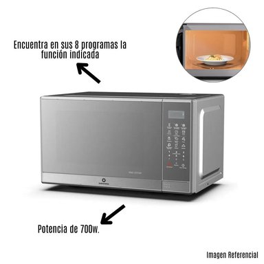 HORNO MICROONDAS INDURAMA MWI-20CRP - PLOMO - 4