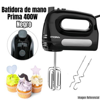 BATIDORA DE MANO PRIMA 400 WATTS HM 9105N NEGRO