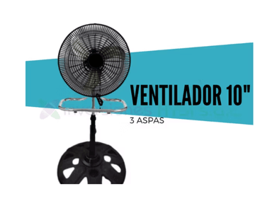 VENTILADOR DE PIE EK1001 60 WATTS ORBITAL 10" 3 EN 1