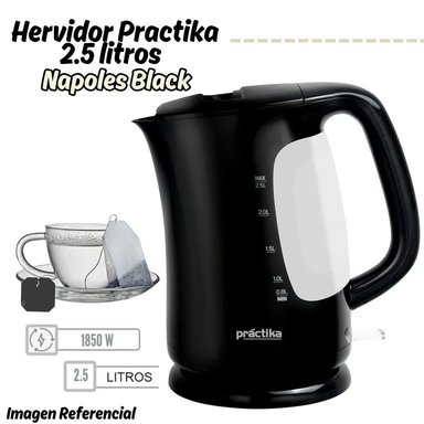 HERVIDOR PRACTIKA DE 2.5L NAPOLES BLACK