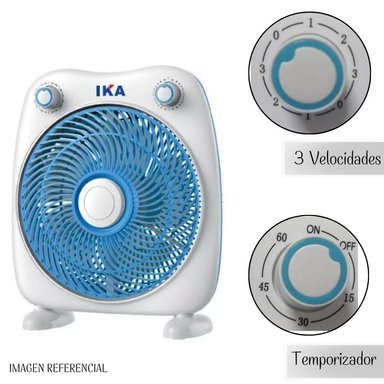 VENTILADOR DE MESA 745214 40 WATTS CUADRADO MARCA IKA - 2