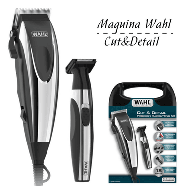MAQUINA DE CORTAR CABELLO WAHL 09243-6218 CUT & DETAIL 18 PIEZAS