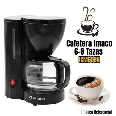 CAFETERA ELÉCTRICA IMACO CM608N FILTRO 6 TAZAS- NEGRO