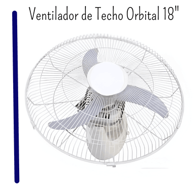 VENTILADOR DE TECHO IA-BL-314 80 WATTS ORBITAL 18" CONTROL - 3