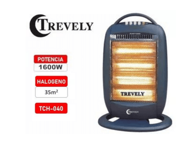 CALENTADOR TREVELY ELÉCTRICO HALOGENO ESTUFA TCH-040 - 2
