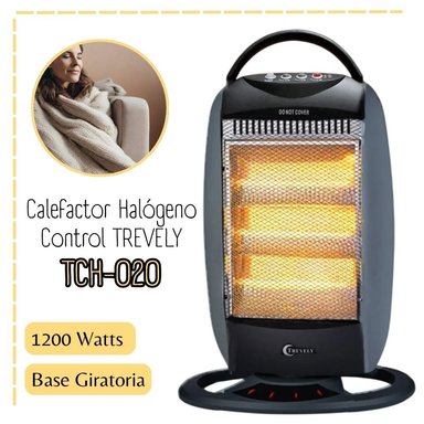 CALENTADOR TREVELY ELÉCTRICO HALOGENO ESTUFA TCH-020