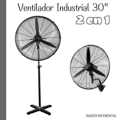 VENTILADOR DE PIE IK58495 240 WATTS INDUSTRIAL 30" 2 EN 1