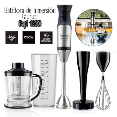 BATIDORA DE INMERSIÓN TAURUS PE9160200A DE VARILLA BAPI 1200 PREMIUM COMPLETE