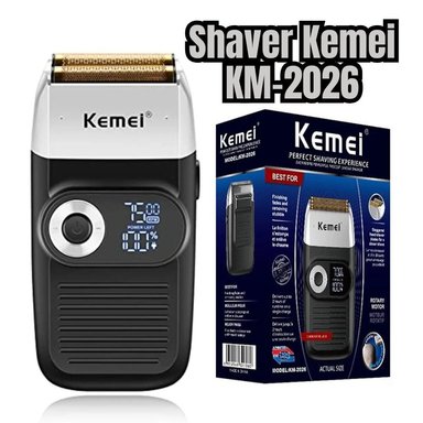 AFEITADORA KM-2026 SHAVER KEMEI RECARGABLE KM 2026