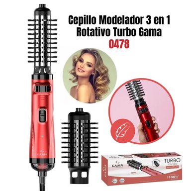 CEPILLO MODELADOR GAMA IA-HDCBR0000000478 1100W 3 EN 1 ROTATIVO TURBO