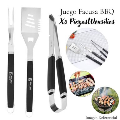 JUEGO DE UTENSILIOS FACUSA X 03 BBQ