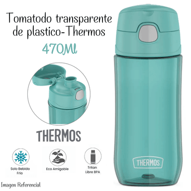 TERMO THERMOS TRANSPARENTE DE 470 ML GP4040VRD