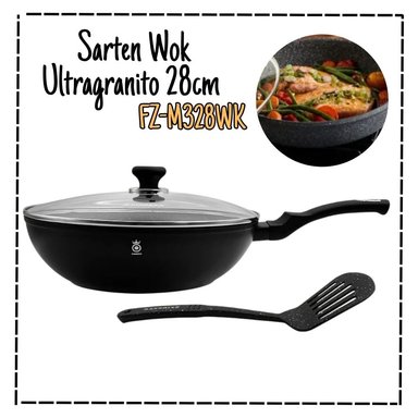 SARTEN FINEZZA ULTRAGRANITO DE 28 CM CON TAPA 3 PIEZAS FZ-M328WK