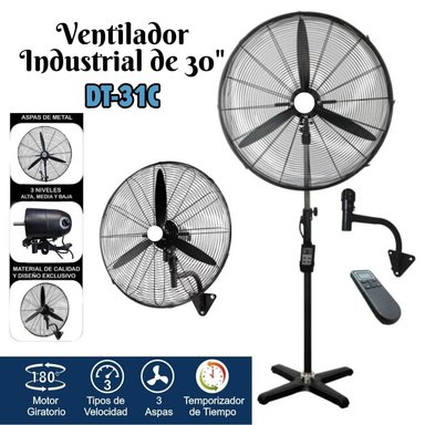 VENTILADOR INDUSTRIAL 30' PULGADAS 2 EN 1 - 230WATTS