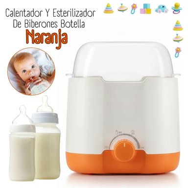 CALENTADOR Y ESTERILIZADOR DE BIBERONES - NARANJA