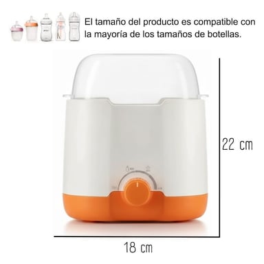 CALENTADOR Y ESTERILIZADOR DE BIBERONES - NARANJA - 4