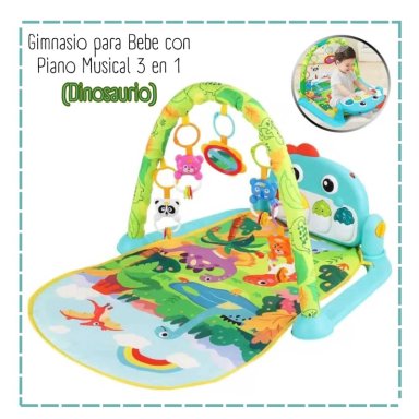 GIMNASIO PARA BEBÉ ( DINASAURIO) 3 EN 1