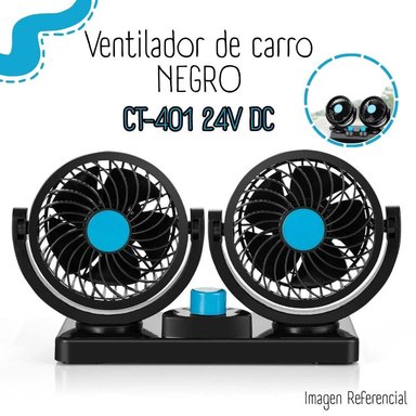 VENTILADOR DUAL PARA AUTO - 2VELOCIDADES DE 24V