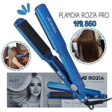 PLANCHA ALISADORA DE CABELLO ROZIA HR-860  AZUL
