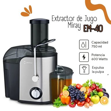 EXTRACTOR DE JUGOS MIRAY DE 600 WATTS    EM-40
