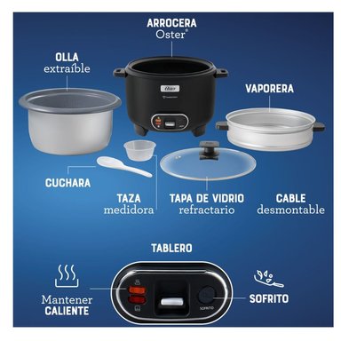 OLLA ARROCERA 3 EN 1 DE 15 TZ DIAMONDFORCE OSTER – CKSTRC15DFBLK 053 - 6