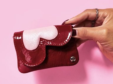 MONEDERO DE CUERO PARA MUJER AMORETTE