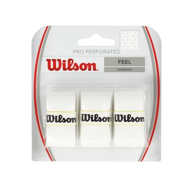 OVERGRIP PARA RAQUETA DE TENIS WILSON PRO OVERGRIP PERFORADO BLANCO