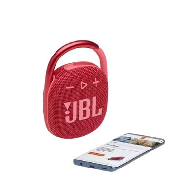 PARLANTE BLUETOOTH JBL CLIP 4 PORTATIL 10 W ROJO ACUATICO - 2