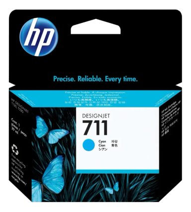 KIT CARTUCHO DE TINTA HP 711 NEGRO 80ML Y COLORES 29ML - 3