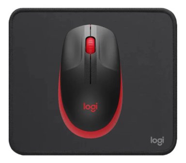 MOUSE INALAMBRICO M190 Y MOUSE PAD LOGITECH ROJO - 1