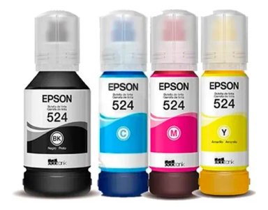 PACK DE TINTAS EPSON T524 ORIGINAL PARA ECOTANK L6490 L15150 L15160 KIT CMYK - 2