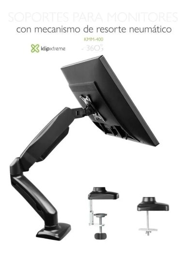 SOPORTE DE ESCRITORIO ARTICULADO KLIP XTREME KMM-400 PARA MONITOR DE 17 A 27 PULGADAS - 5