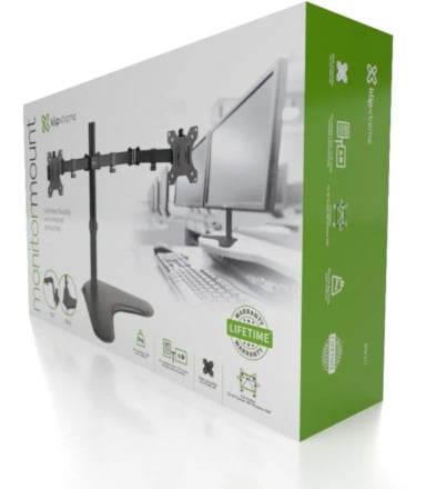 SOPORTE DE ESCRITORIO CON DOBLE BRAZO KLIP XTREME KPM-311 PARA MONITORES DE 17 A 32 PULGADAS - 6