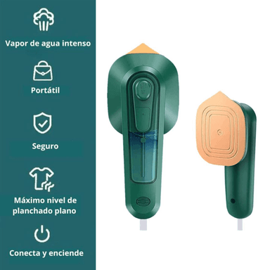 MINI PLANCHA PORTÁTIL VERDE PLANCHADO A VAPOR