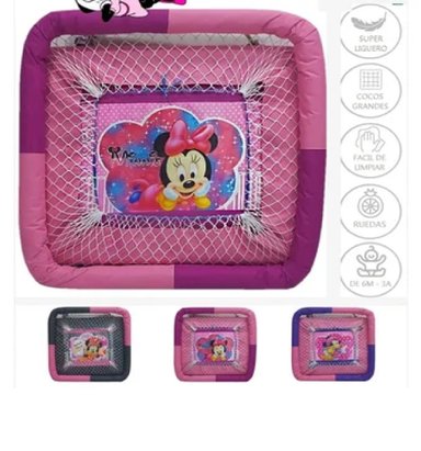 CORRAL CON RUEDAS PARA BEBES ACOLCHADO LONA