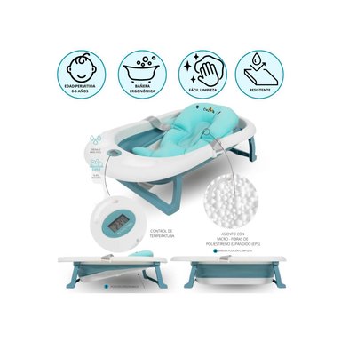 TINA BAÑERA PLEGABLE CON CONTROL DE TEMPERATURA + COJIN FLEX C