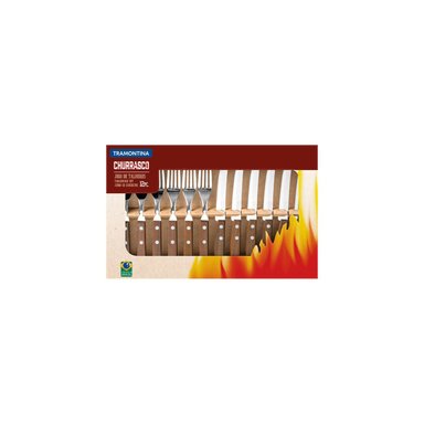 SET DE CUBIERTOS TRAMONTINA CUBIERTOS ACERO INOX PARA PARRILLA 12 PIEZAS