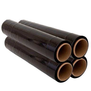 ROLLO STRECH FILM UNIVERSAL FILL NEGRO 4 UNIDADES 20' NEGRO EMBALAJE