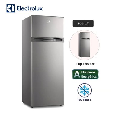 REFRIGERADORA ELECTROLUX TOP FREEZER NO FROST 205LT DOS PUERTAS ERTY20GHZHVI- GRIS