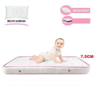 COLCHÓN PARA CUNAS PACK PAY DE 3' ROSADO